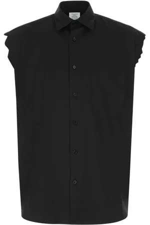 Vetements Bluser & Skjorter, Herre, Sort, XS, Sort Poplin -overdimensioneret skjorte