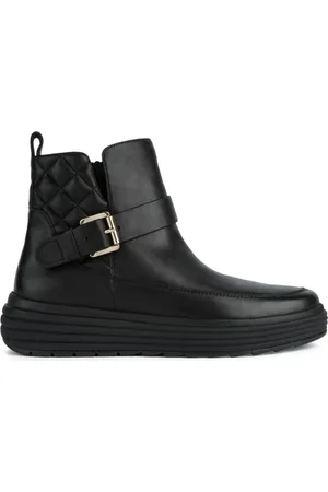 Geox Sko, Dame, Sort, 36 EU, Læder, Phaolae Booties