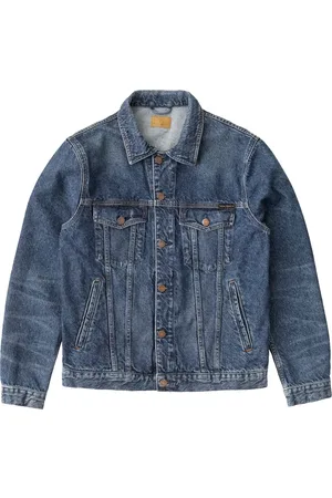 Nudie Jeans Jakke, Herre, Blå, XL, Bomuld, Jacken