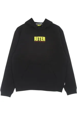 IUTER Sweathshirts & Hoodies, Herre, Sort, S, Uld, Letvægts hættetrøje forbliver i live