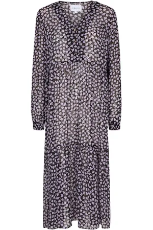 Liberté Kjole, Dame, Lilla, XL, Polyester, Midi dag kjole