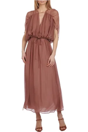 ERIKA CAVALLINI Kjole, Dame, Brun, XS, Chiffon, Semi-couture kjole