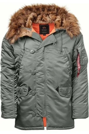 Alpha Industries Jakke, Herre, Grøn, S, Uld, Kold vejrjakke