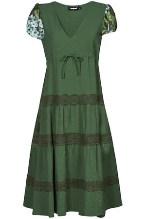 Desigual Kjole, Dame, Grøn, XS, Uld, Kjole