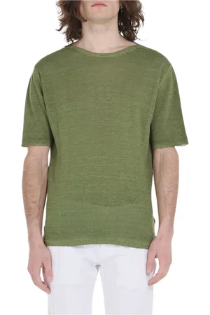 Roberto Collina Top, Herre, Grøn, XL, Boathalsudskæring T-shirt