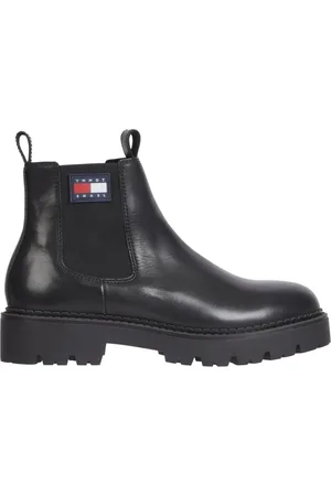 Tommy Hilfiger Sko, Herre, Sort, 41 EU, Læder, Heritage Branding Chelsea Boot