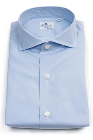 Finamore Skjorte, Herre, Blå, 3XL, Uld, Skjorte