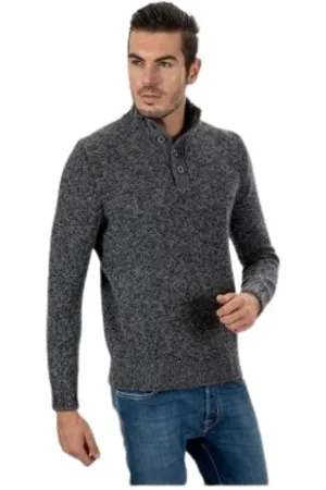 Gran Sasso Strik, Herre, Grå, L, Uld, bluse