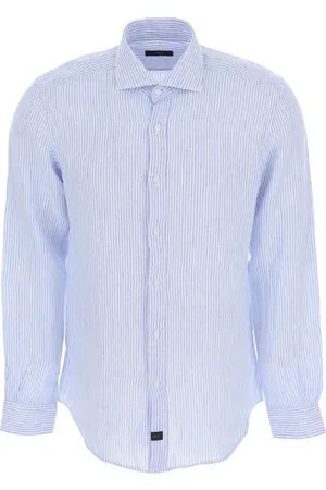 FAY Skjorte, Herre, Blå, 3XL, Casual Skjorte