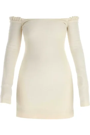 Khaite Kjole, Dame, , XS, Ivory Wool Octavia Mini Kjole