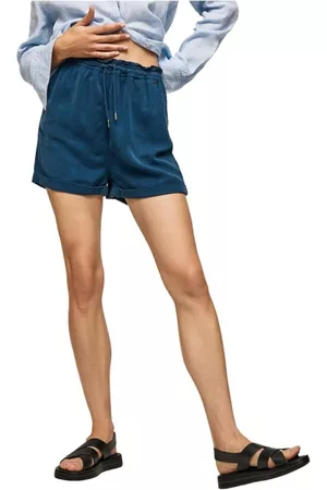 Pepe Jeans Shorts, Dame, Blå, XS, Uld, Afslappet shorts