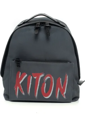Kiton Taske, Herre, Grå, ONE SIZE, Læder, Læder og Cordura Rygsæk