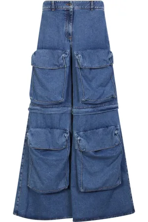 GIUSEPPE DI MORABITO Jeans, Dame, Blå, XS, Bomuld, Wide Jeans