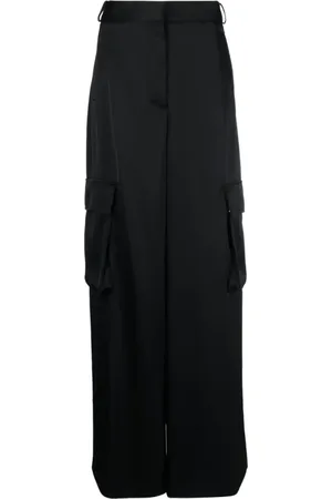 VERSACE Bukser, Dame, Sort, 2XS, Uld, Wide Bukser