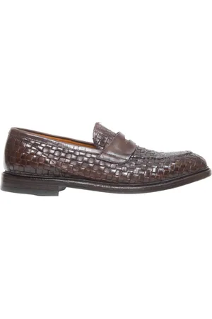 Green george Sko, Herre, Brun, 42 EU, Uld, Ebony flettet moccasin
