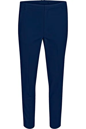 INWEAR Bukser, Dame, Blå, 2XL, Bomuld, Slim Fit Bukser