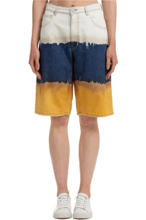 Alberta Ferretti Shorts, Dame, Gul, S, Denim, Denim shorts