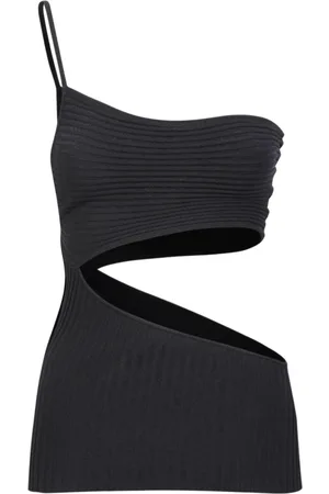ANDREA ADAMO Top, Dame, Sort, M, Uld, Ærmeløse toppe