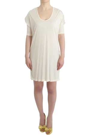 Costume National Kjole, Dame, Hvid, M, Uld, Korte kjoler