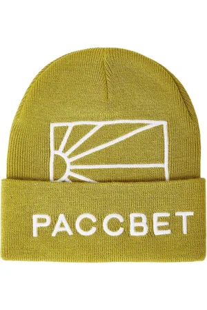 Rassvet Tilbehør, Herre, Grøn, ONE SIZE, Uld, Stor logo beanie hat