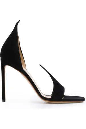 Francesco Russo Sko, Dame, Sort, 36 EU, Højhælede sandaler