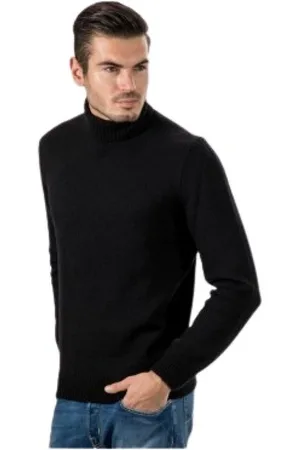 Gran Sasso Strik, Herre, Sort, 2XL, Uld, bluse