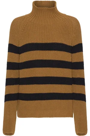 Basicapparel Strik, Dame, Brun, XS, Bomuld, Rullekrave