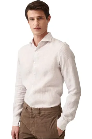Xacus Skjorte, Herre, Hvid, 3XL, Linned, Bluser