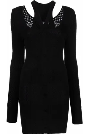 ANDREA ADAMO Kjole, Dame, Sort, XS, Polyester, Korte kjoler