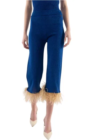 Dixie Bukser, Dame, Blå, L, Uld, P223T060 Pantaloni beskåret
