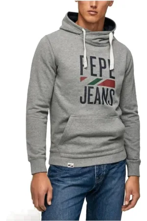 Pepe Jeans Sweathshirts & Hoodies, Herre, Grå, S, Uld, Hættetrøjer