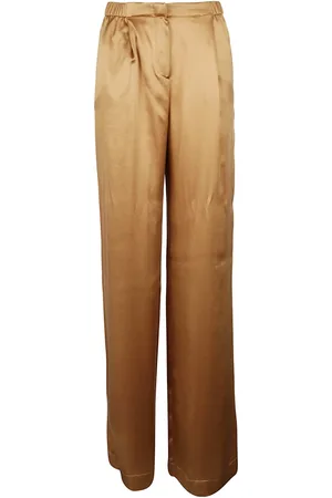 Alberta Ferretti Bukser, Dame, Brun, L, Brede bukser