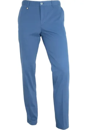 HUGO BOSS Bukser, Herre, Blå, S, Bomuld, Slim-fit Bukser