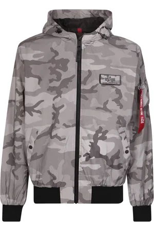 Alpha Industries Jakke, Herre, Grå, L, Uld, Camouflage printjakke