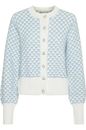 Karen by Simonsen Strik, Dame, Blå, M, Uld, Cardi