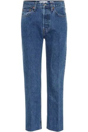 RE/DONE Jeans, Dame, Blå, W23, Jeans høje stigning
