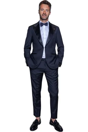 GABRIELE PASINI Jakkesæt, Herre, Sort, XL, Uld, Suit sæt