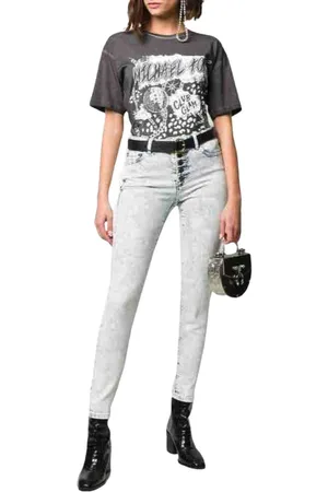 Michael Kors Jeans, Dame, Grå, 2XS, Bomuld, Skinny jeans