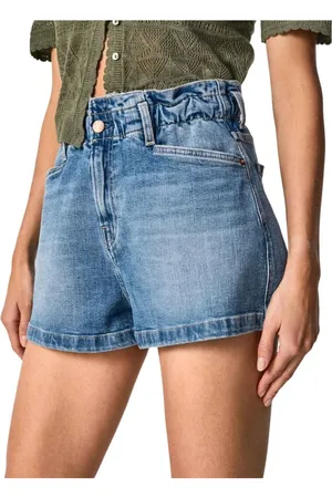 Pepe Jeans Shorts, Dame, Blå, W26, Uld, Shorts Vaquero Reese for kvinder