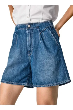 Pepe Jeans Shorts, Dame, Blå, W26, Uld, Shorts Stella tilpasser sig til kvinder