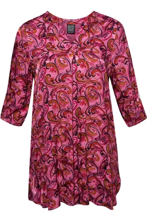 Pont Neuf Bluser & Skjorter, Dame, Lyserød, 3XL, Polyester, PNBloom - Fuchsia