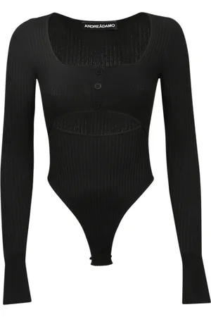 ANDREA ADAMO Top, Dame, Sort, XS, Uld, Legeme