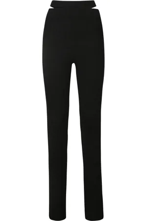 ANDREA ADAMO Bukser, Dame, Sort, M, Uld, Slim-fit bukser