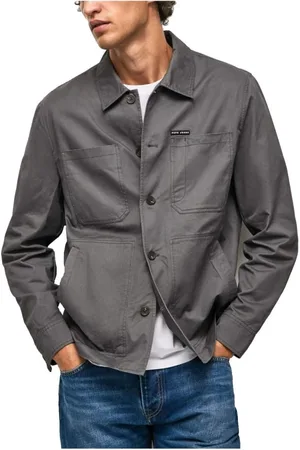 Pepe Jeans Skjorte, Herre, Grå, M, Bomuld, Afslappede skjorter