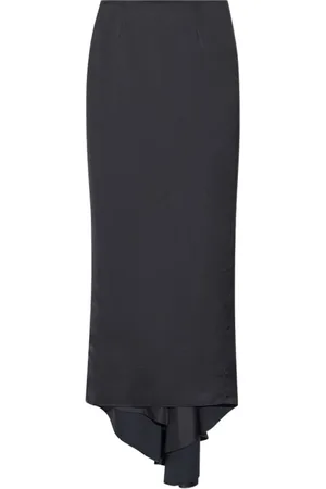 Balenciaga Nederdel, Dame, Sort, S, Satin, Maxi-nederdel