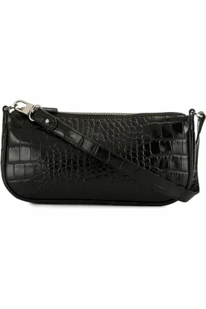 By Far Taske, Dame, Sort, ONE SIZE, Bomuld, Rachel Croco Embossed Leather Taske