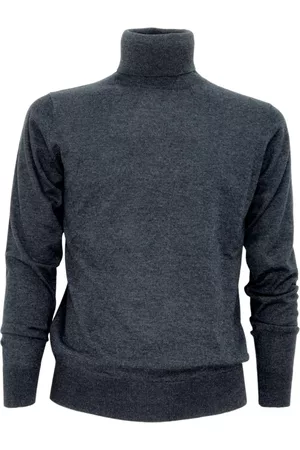 CASHMERE COMPANY Strik, Herre, Grå, L, Uld, Skjorter