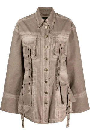 BLUMARINE Jakke, Dame, Brun, 2XS, Bomuld, Light Jackets