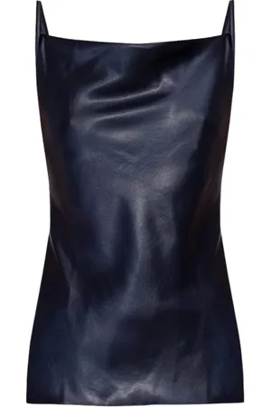 Nanushka Top, Dame, Blå, S, Satin, Godt tank top