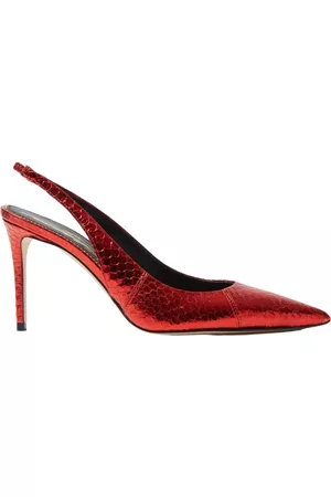 kurve Tog Løve Sorte sko hæle for kvinder i rød farve | FASHIOLA.dk